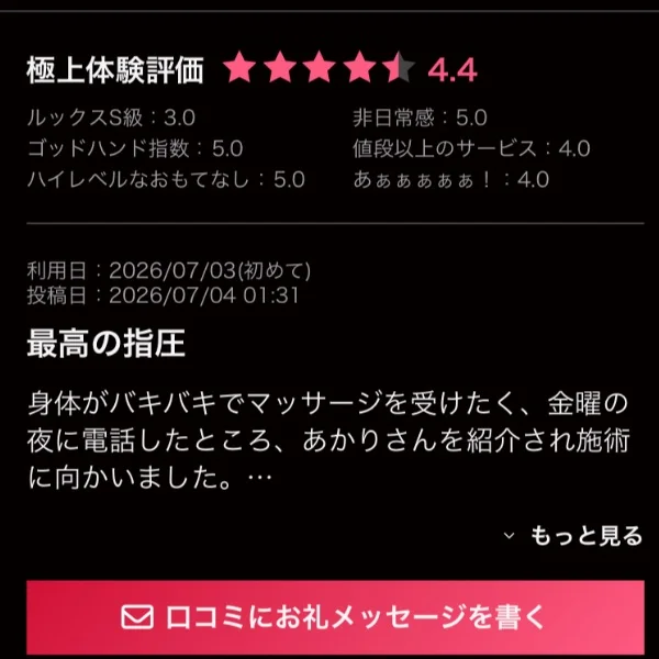口コミありがとうございます☺️