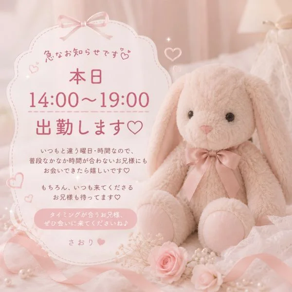 🌸 急遽出勤します♡