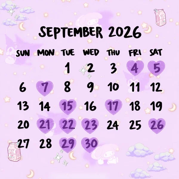 9月の予定💗