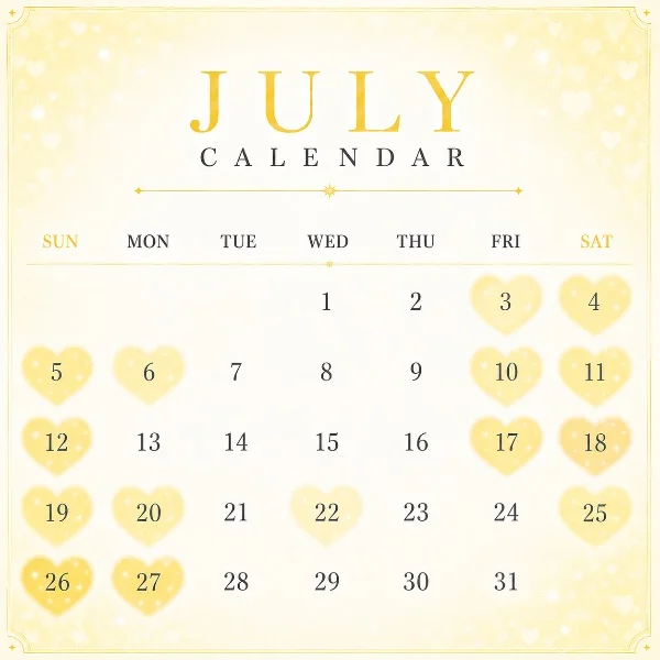 7月の出勤予定❣️